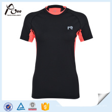 Double Collar Women Dry Fit T-Shirt Slim Fitness Wear